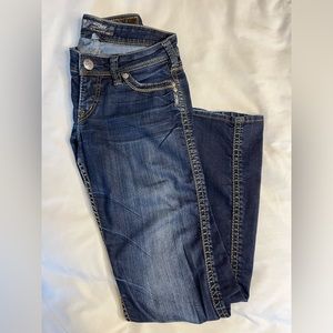 Silver Jeans Frances 18” Dark Wash